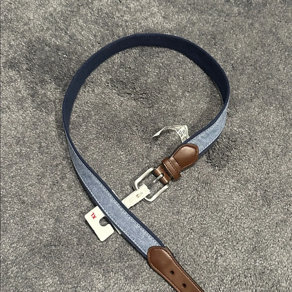Cat & Jack Blue and Brown Belt with Silver Buckle NEW